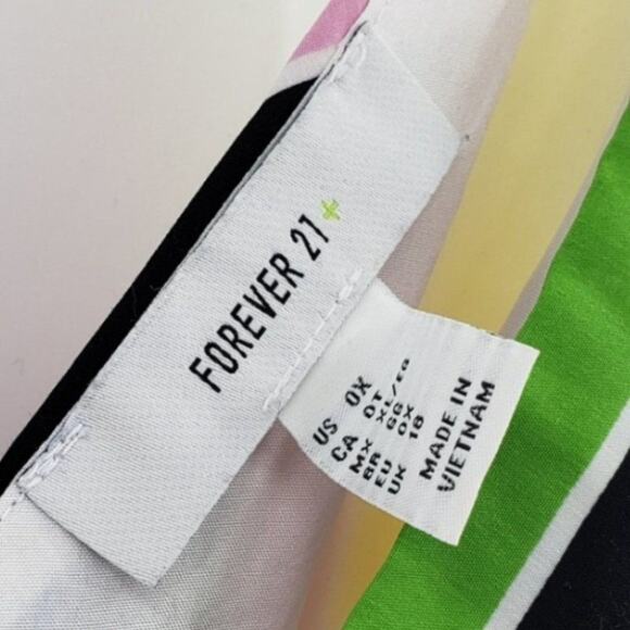 FOREVER 21 Rainbow Striped Wrap Dress Womens Size 0 Summer Colorful - Picture 3 of 3